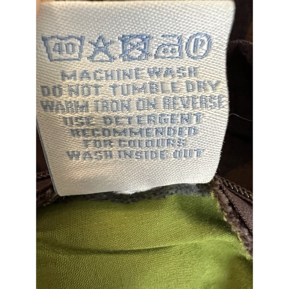 Boden Velvet A-line Pencil Skirt Tulip Print Brown Mod Floral Boho 6 R - Picture 10 of 10